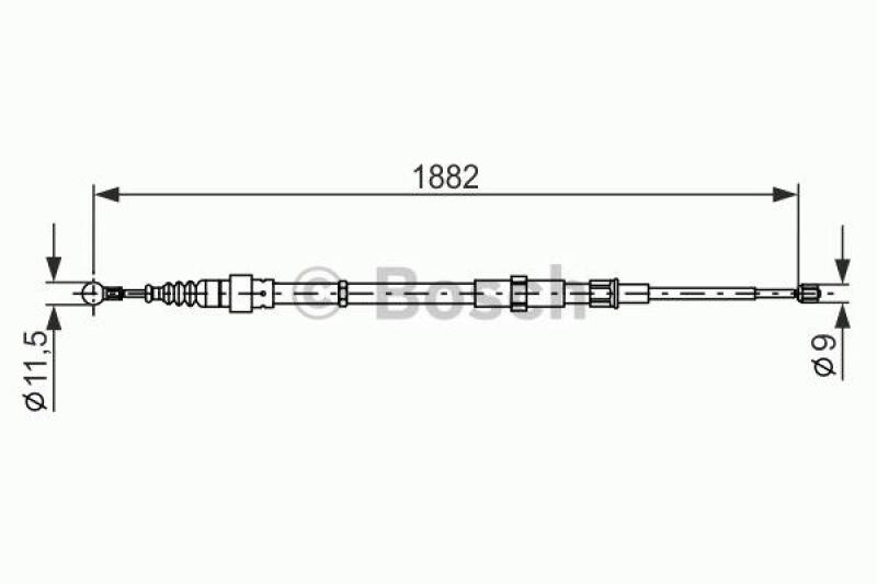 BOSCH Cable, parking brake