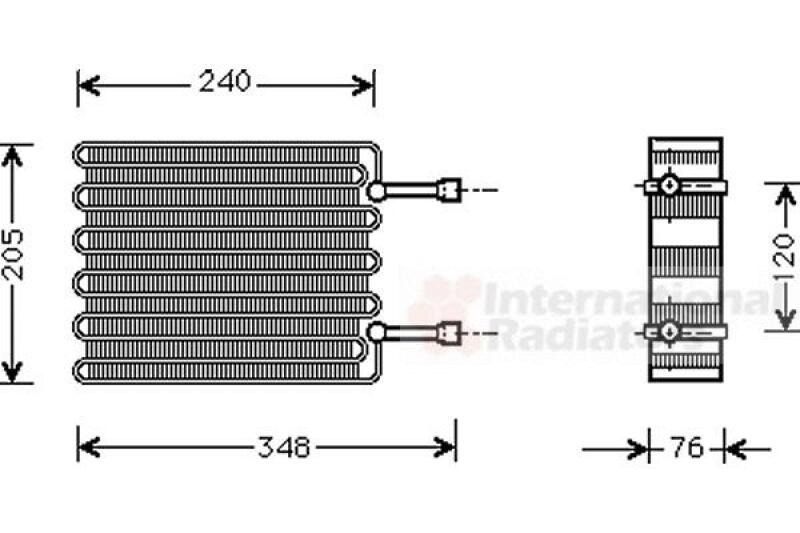 Evaporator, air conditioning