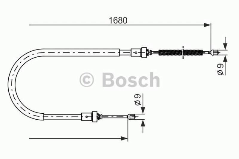 BOSCH Cable, parking brake