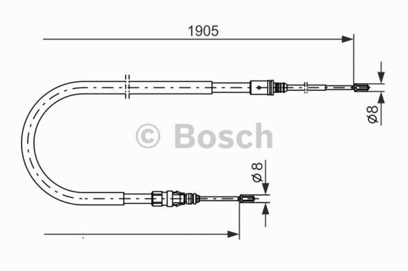 BOSCH Cable, parking brake