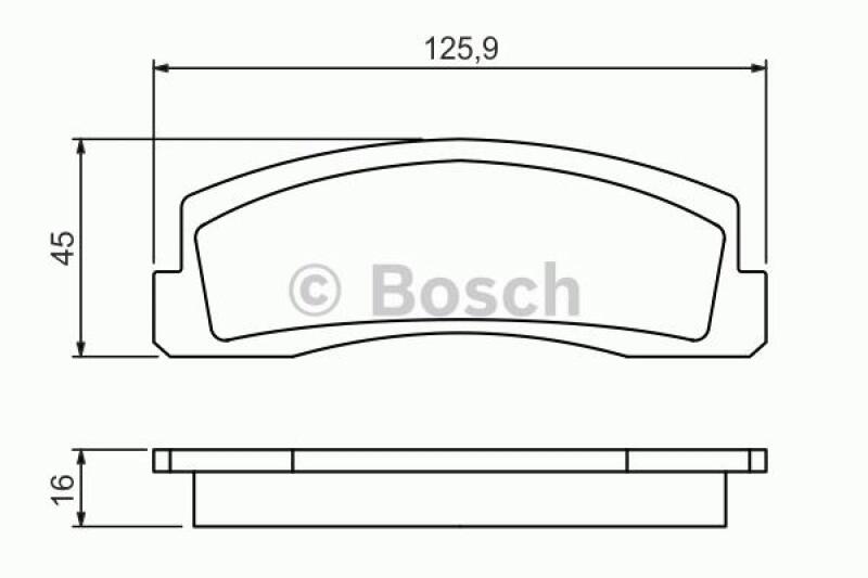 BOSCH Brake Pad Set, disc brake