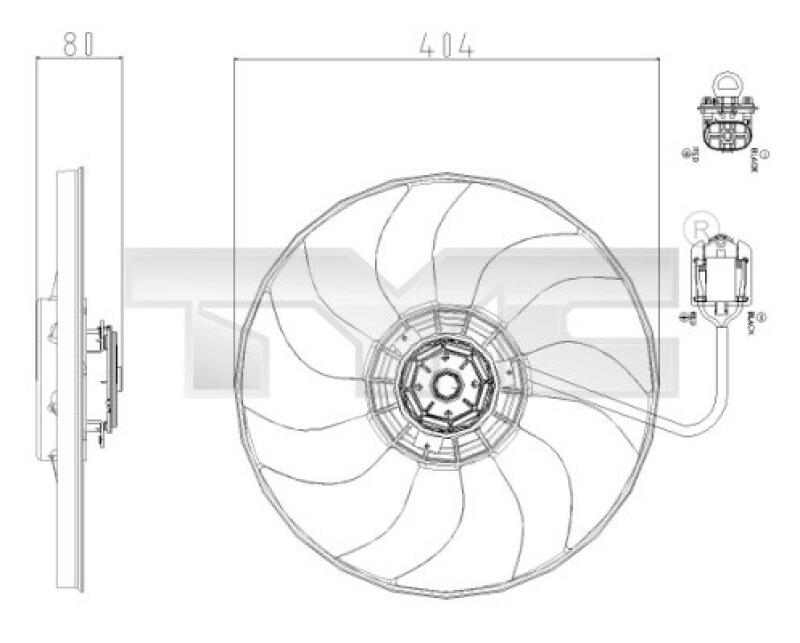 Fan, radiator