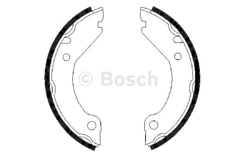 BOSCH Brake Shoe Set, parking brake