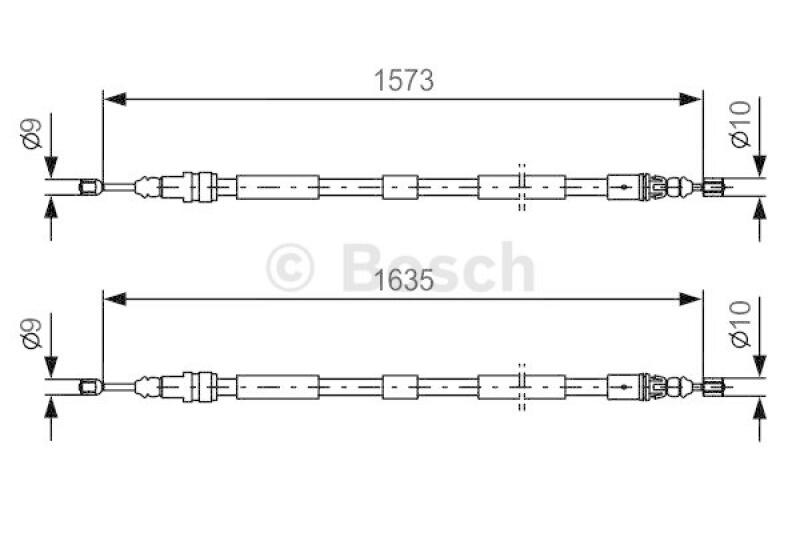 BOSCH Cable, parking brake