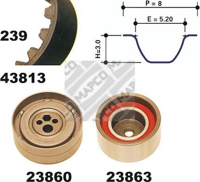 MAPCO Timing Belt Kit