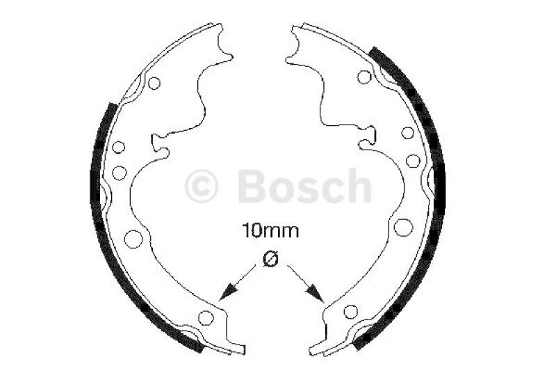 BOSCH Bremsbackensatz