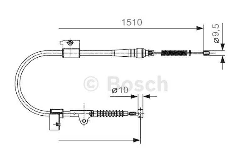 BOSCH Cable, parking brake