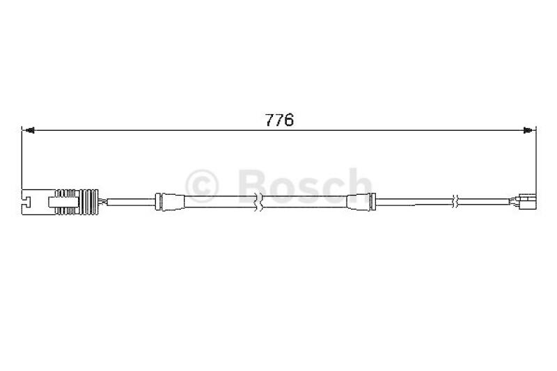 BOSCH Warning Contact, brake pad wear