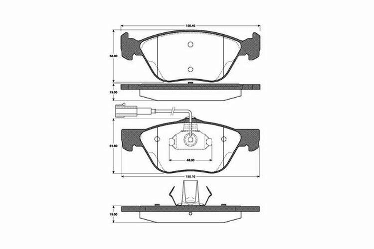 Bremsbeläge Bremsbelagsatz passend für Alfa Romeo Spider 2.0 T.spark 16V 1.8 156