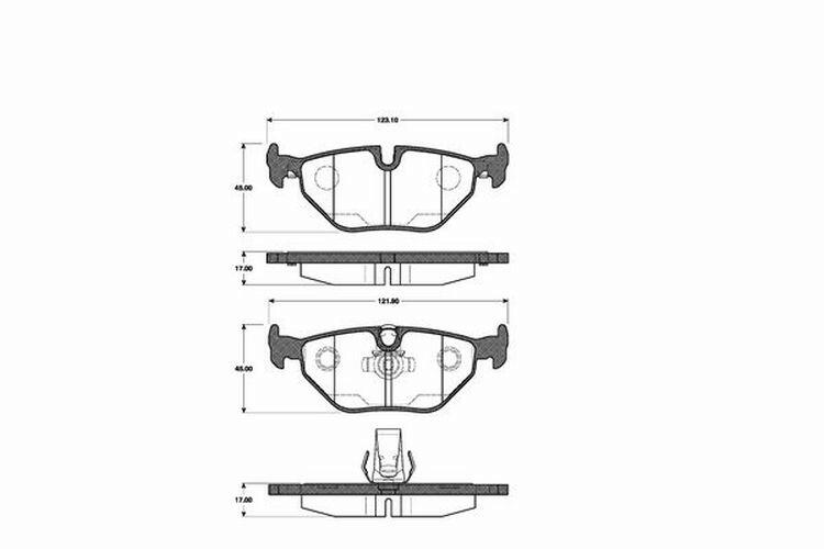 Bremsbeläge Bremsbelagsatz hinten passend für BMW 5 E39 523 520 528 525