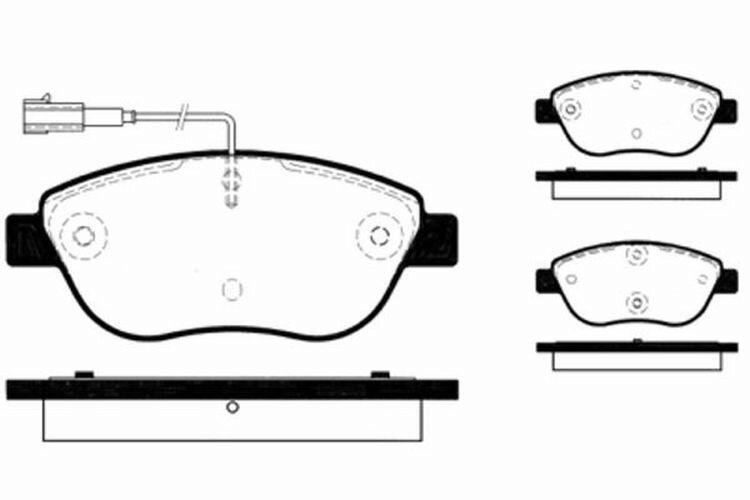 Bremsbelagsatz Bremsbeläge vorne passend für Fiat Bravo Doblo Opel Combo Abarth