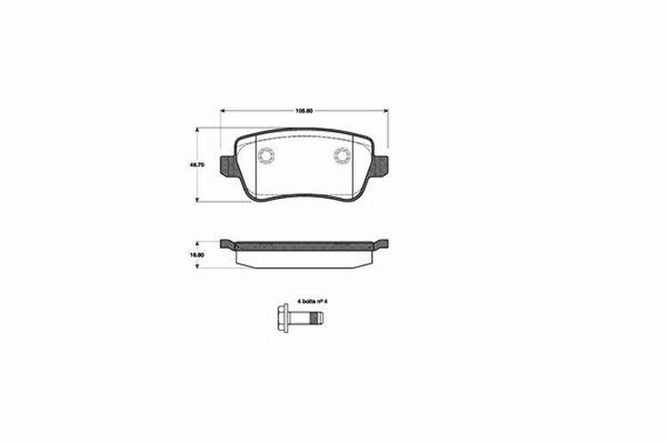 Bremsbeläge Bremsbelagsatz Hinten passend für Fiat Croma 1.9 2.2 16V 1.8 2.4