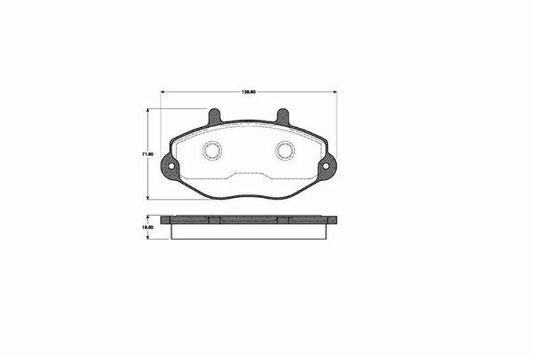 Bremsbeläge Bremsbelagsatz Vorne passend für Ford Transit 2.5 DI Bus 2.0 TD