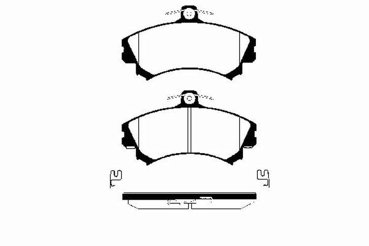 Bremsbeläge Bremsbelagsatz vorne passend für Mitsubishi Colt 6 Space Star CZC