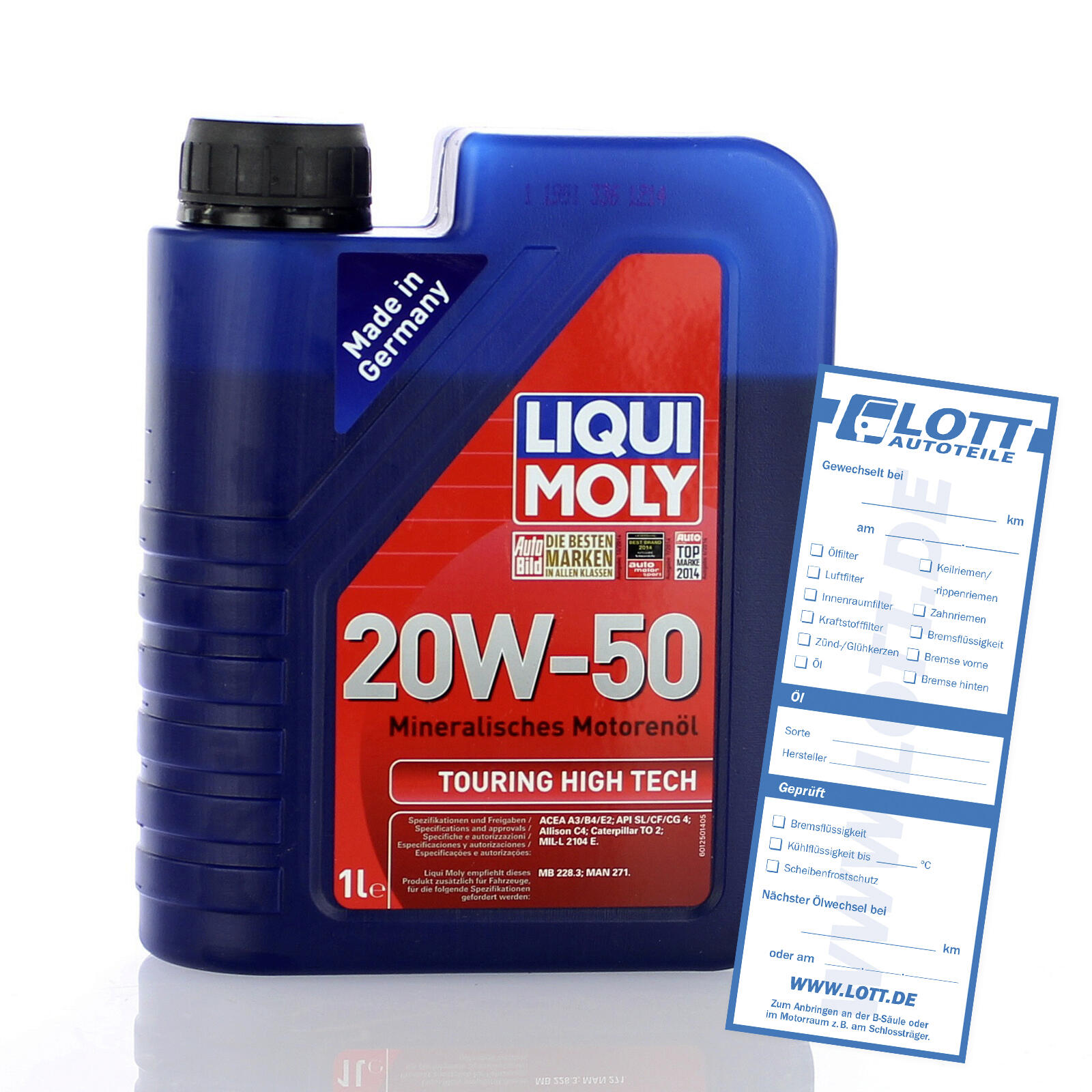 Liqui Moly Motorenöl Touring High Tech 20W-50 1L