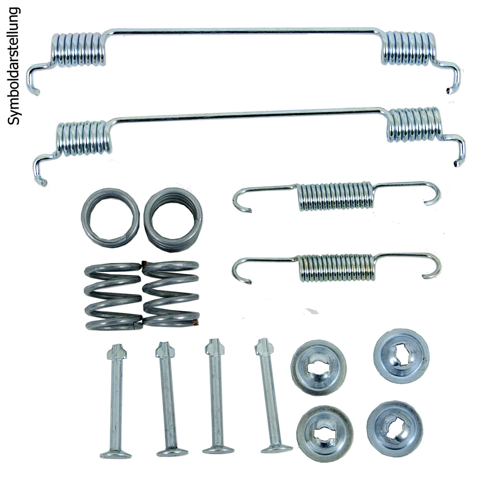 Bremsbackensatz + Radbremszylinder + Montagesatz passend für VW UP! Polo 9N