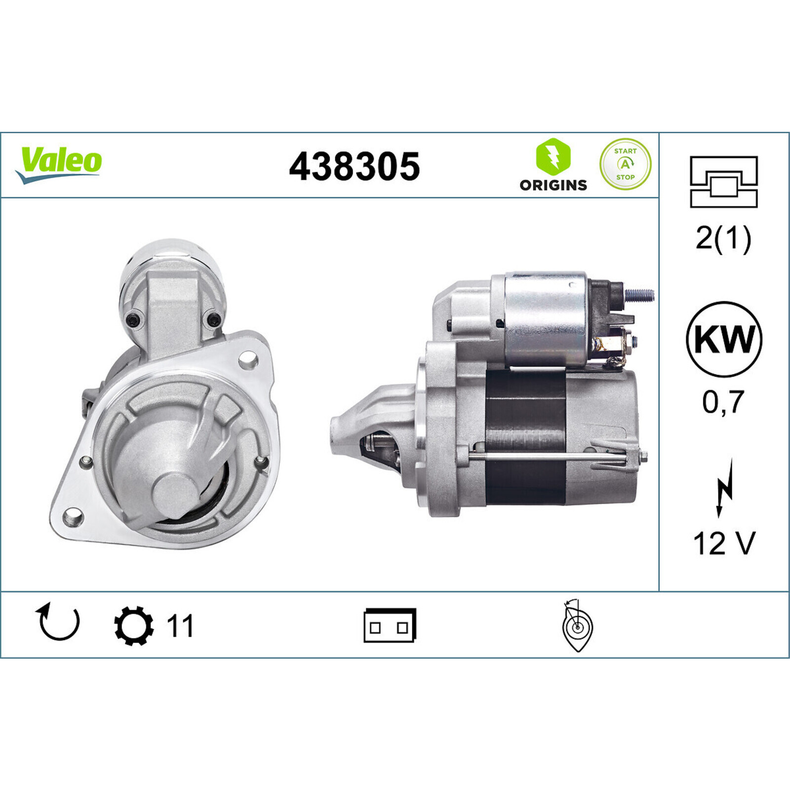 VALEO Starter VALEO ORIGINS NEW STOP&START