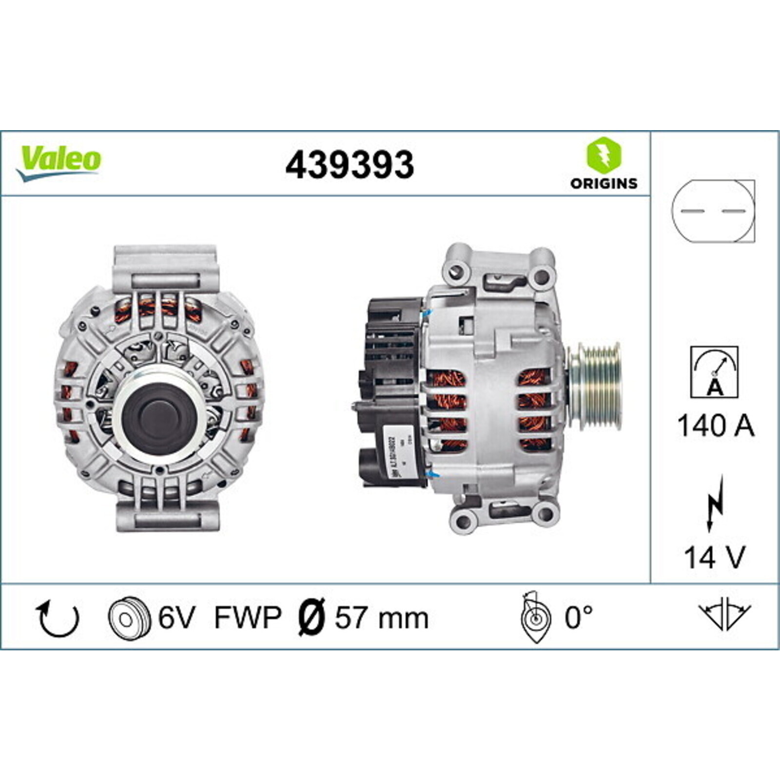 VALEO Generator VALEO ORIGINS NEW OE TECHNOLOGIE