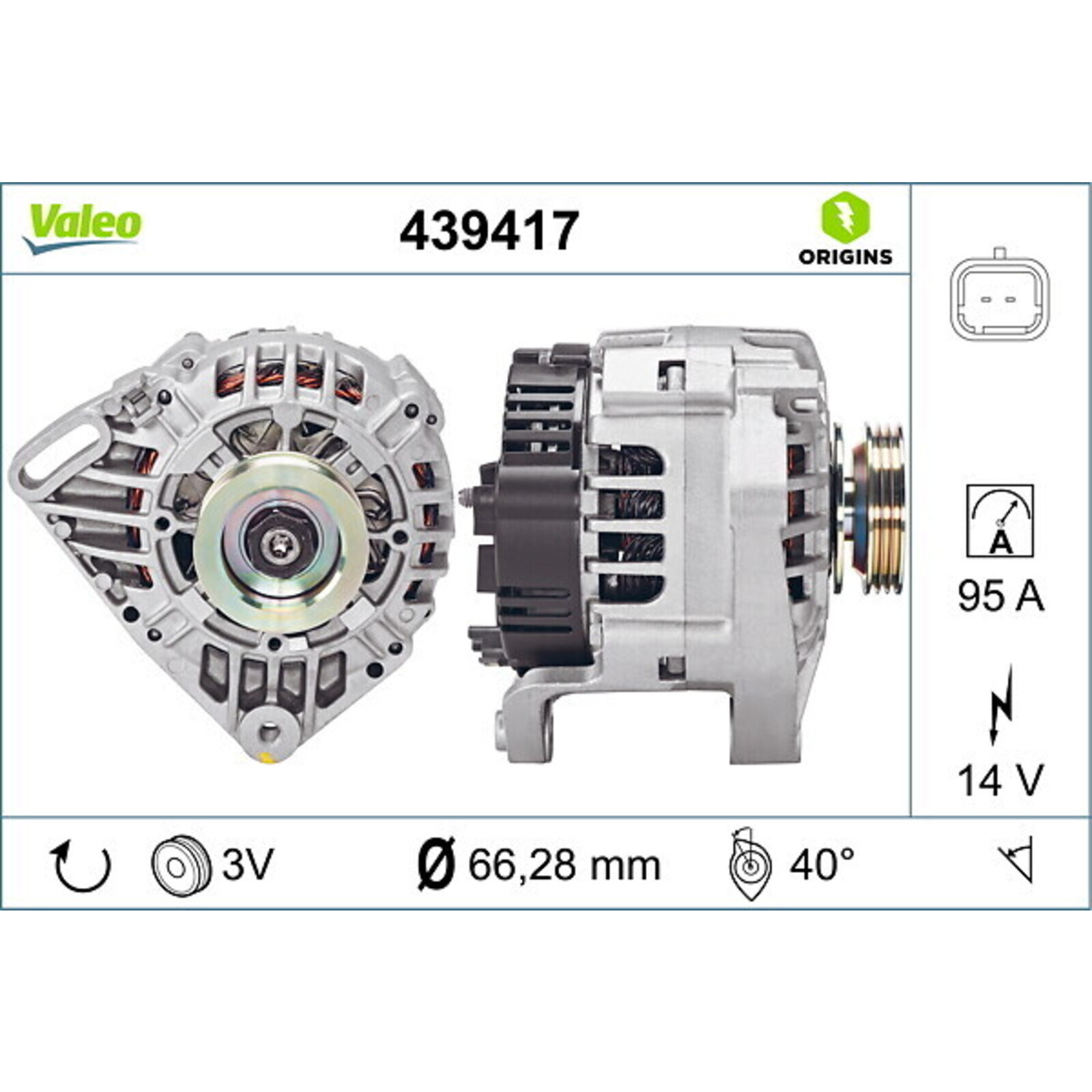 VALEO Generator VALEO ORIGINS NEW OE TECHNOLOGIE