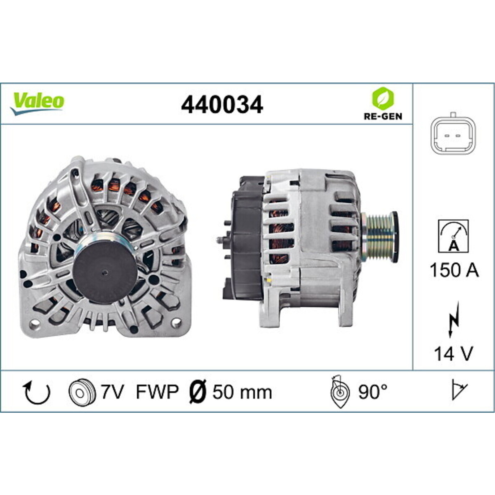 VALEO Alternator VALEO RE-GEN REMANUFACTURED