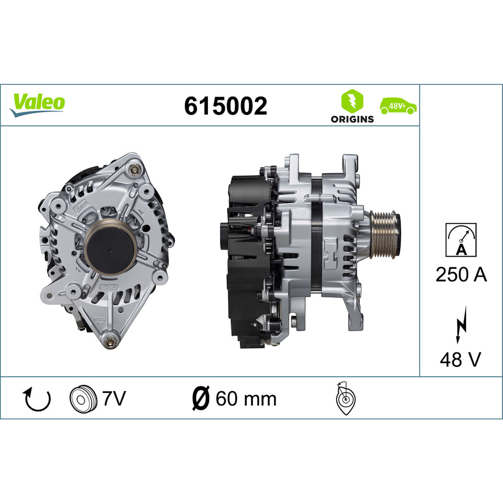 VALEO Alternator, starter VALEO ORIGINS 48V IBSG