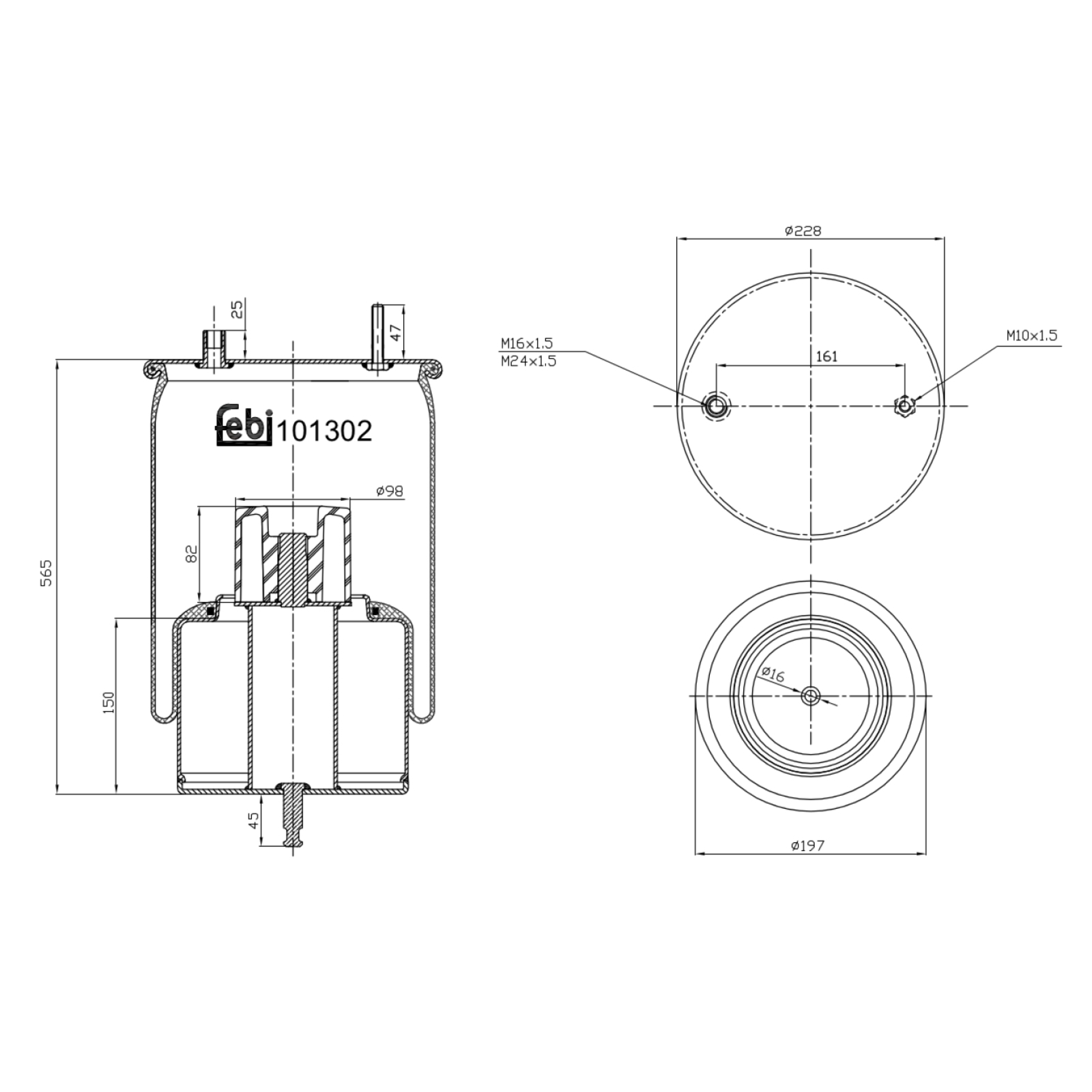 FEBI BILSTEIN Bellow, air suspension