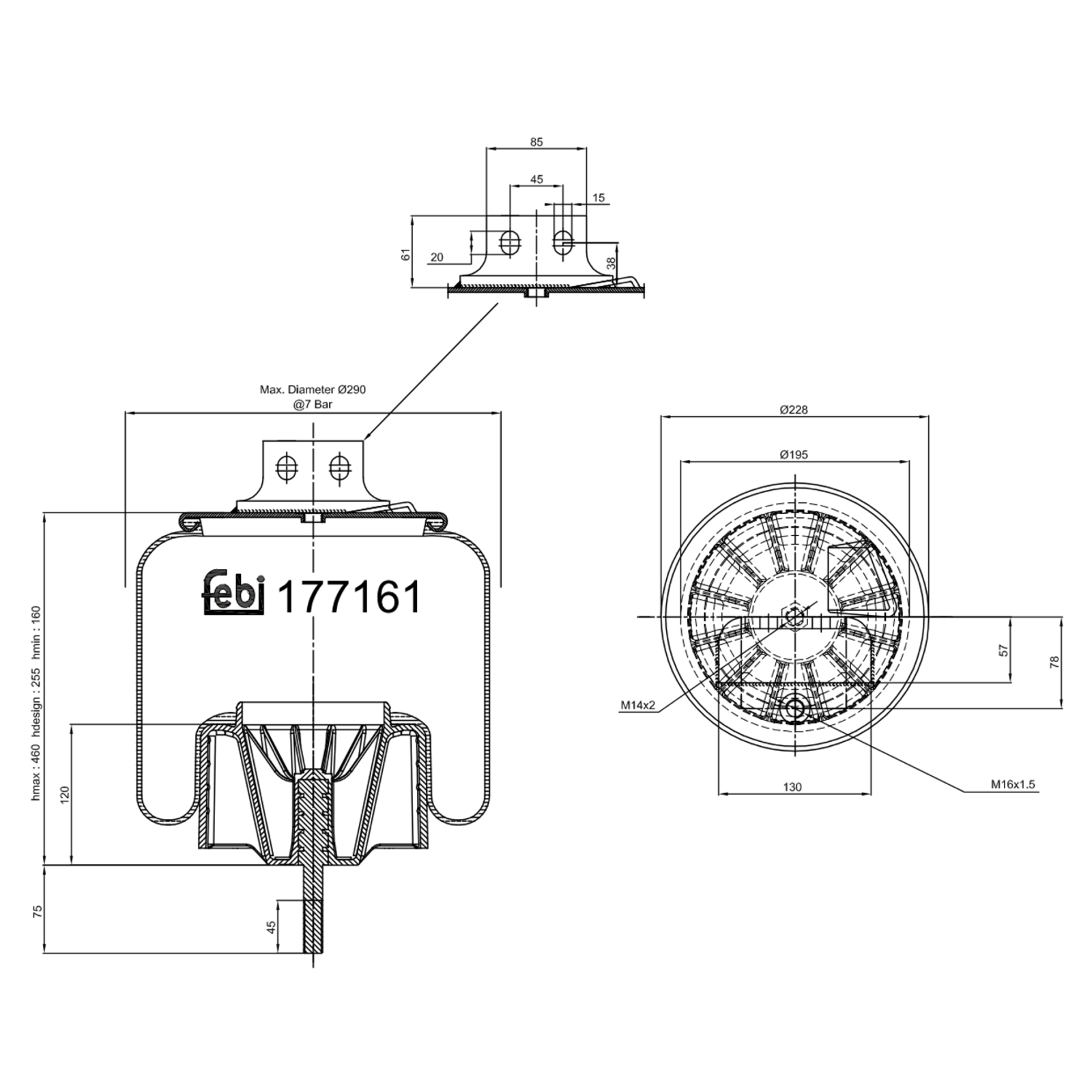 FEBI BILSTEIN Bellow, air suspension