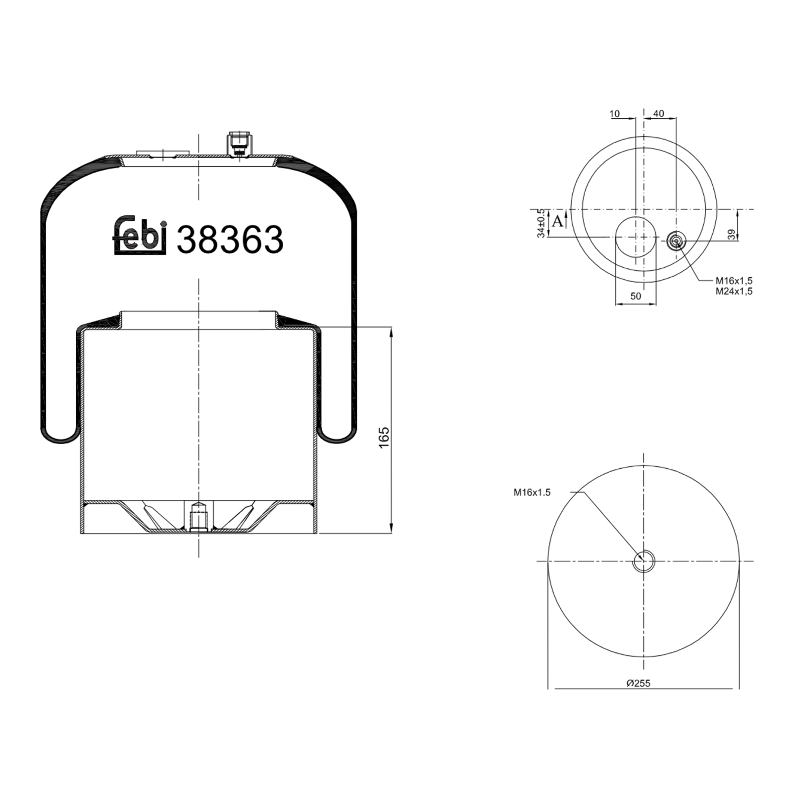 FEBI BILSTEIN Bellow, air suspension