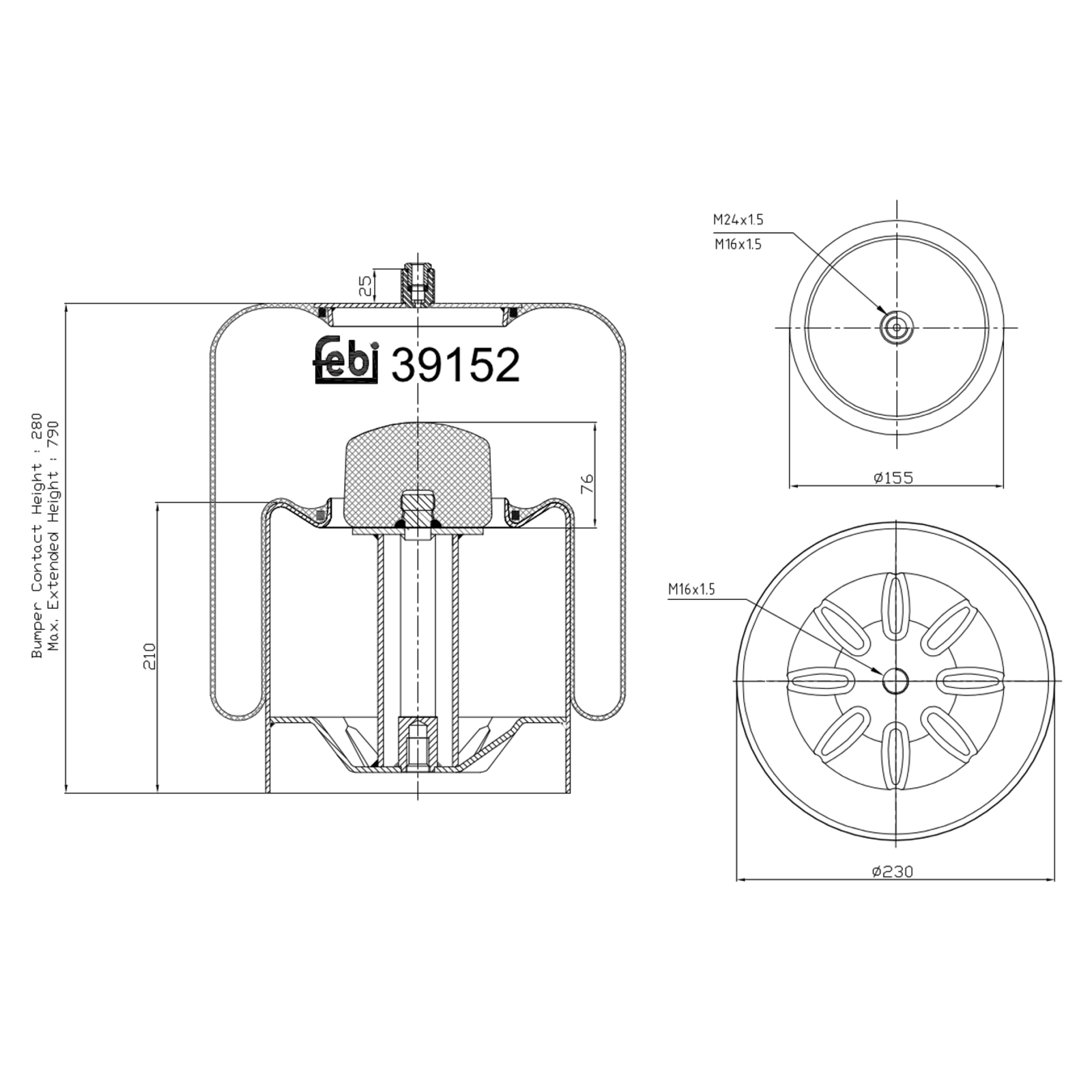 FEBI BILSTEIN Bellow, air suspension