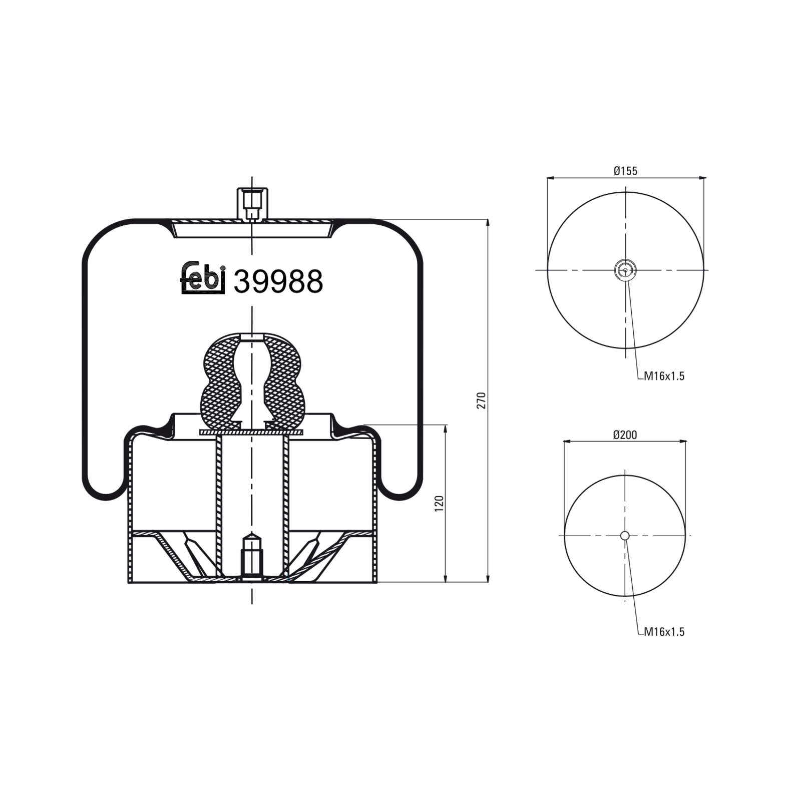 FEBI BILSTEIN Bellow, air suspension