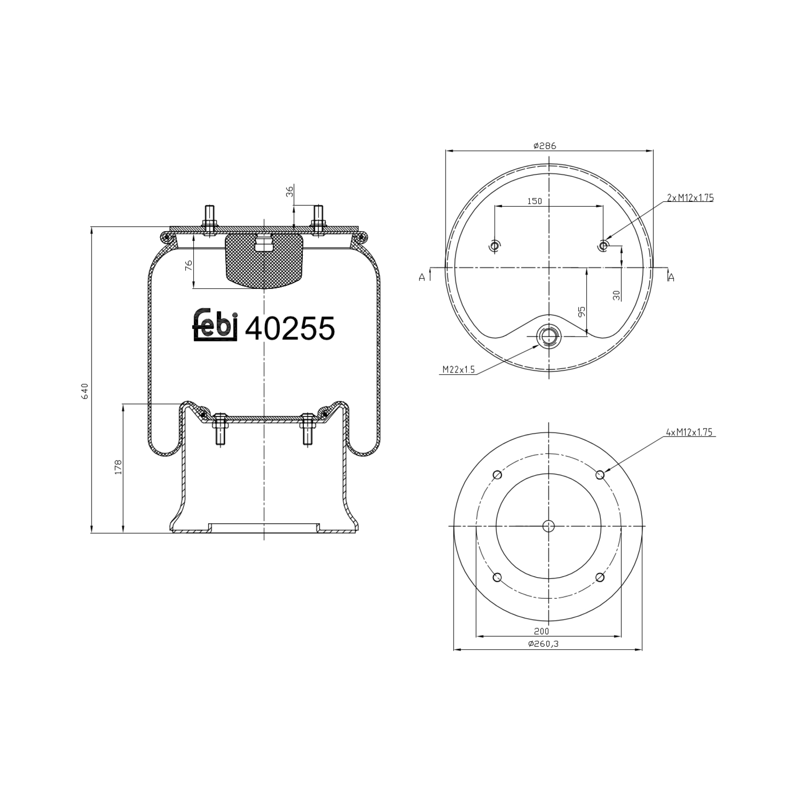 FEBI BILSTEIN Bellow, air suspension