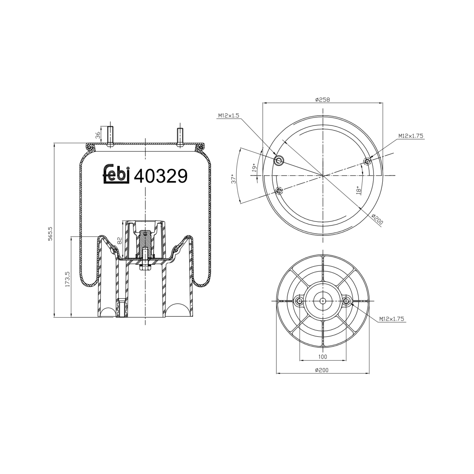 FEBI BILSTEIN Bellow, air suspension