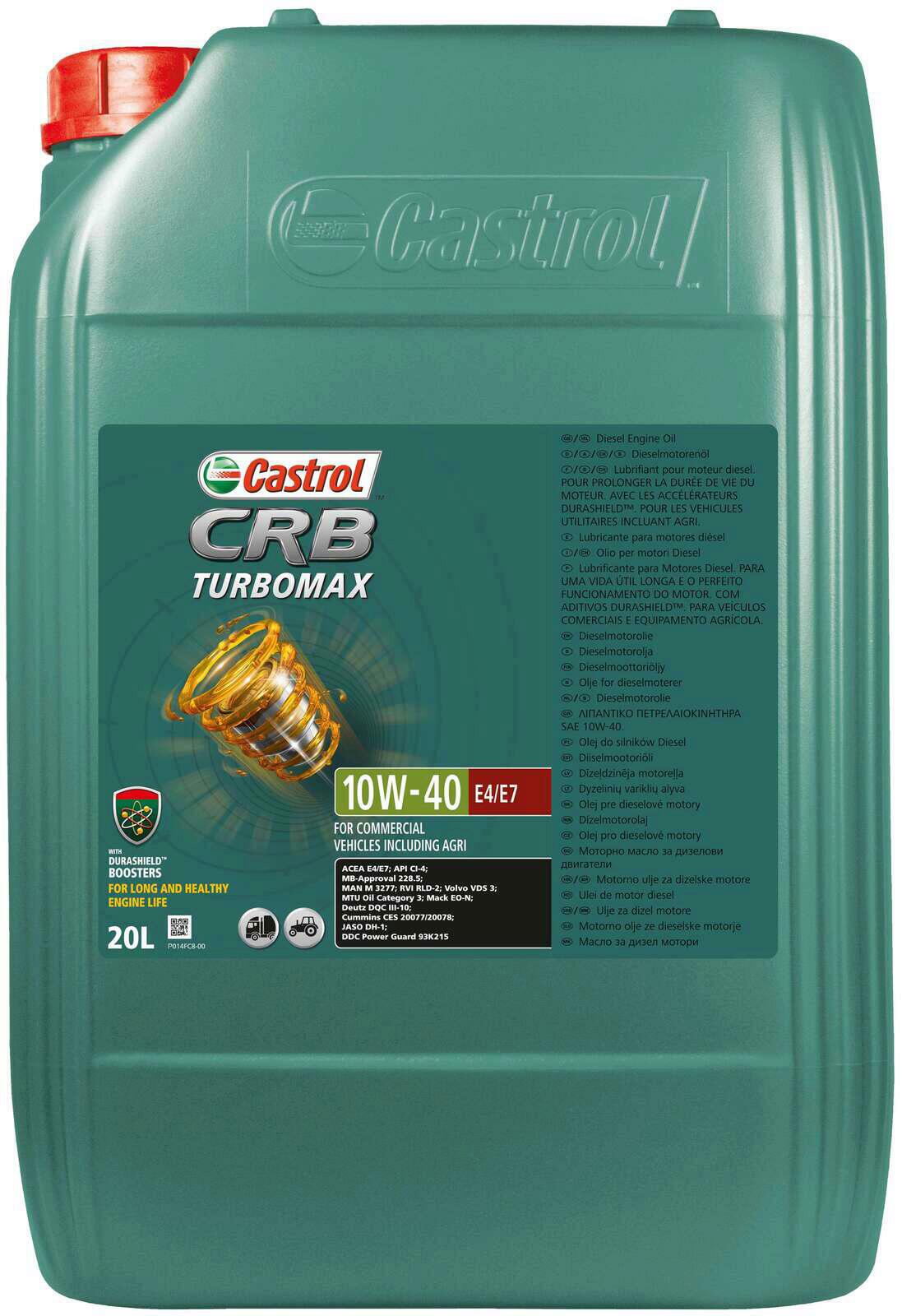 20l CASTROL Motoröl Castrol CRB Turbomax 10W-40 E4/E7