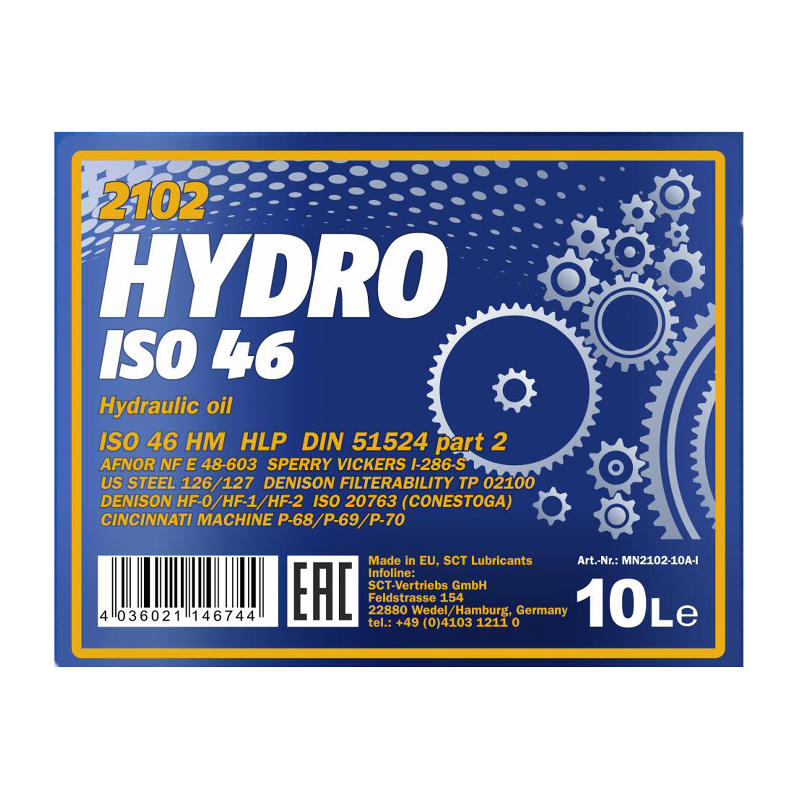 10L Mannol Hydrauliköl ISO 46