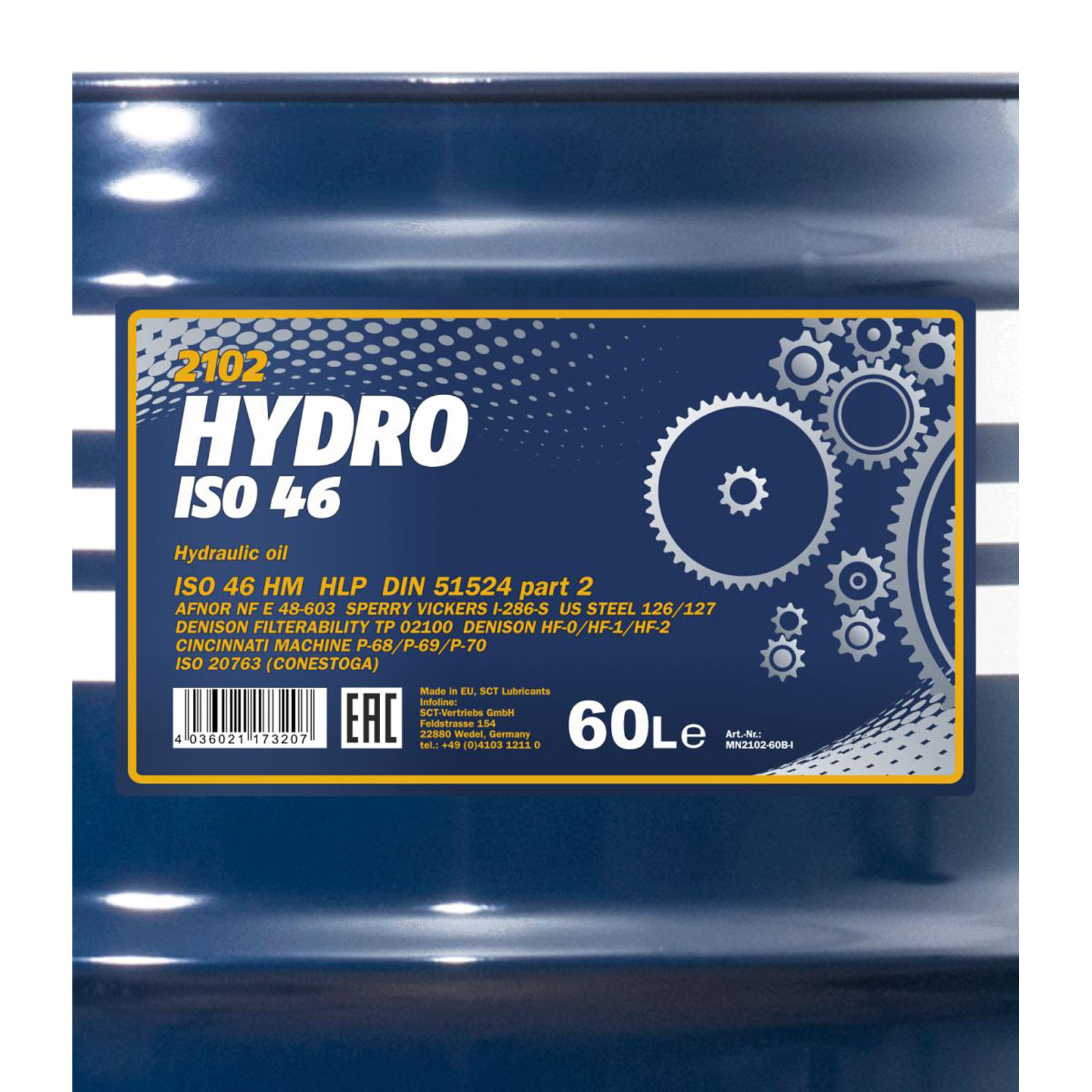 60L Mannol Hydrauliköl ISO 46