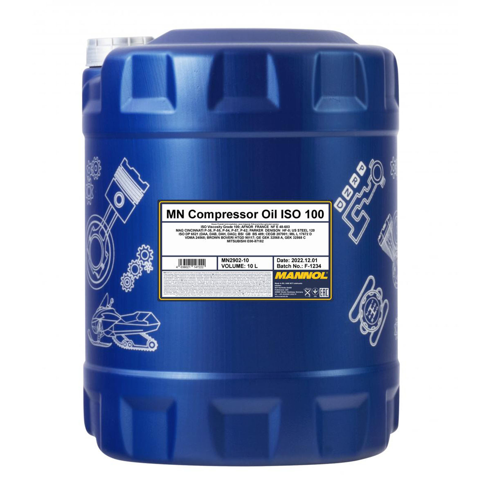 10L Mannol Compressor Oil ISO 100 Kompressoröl