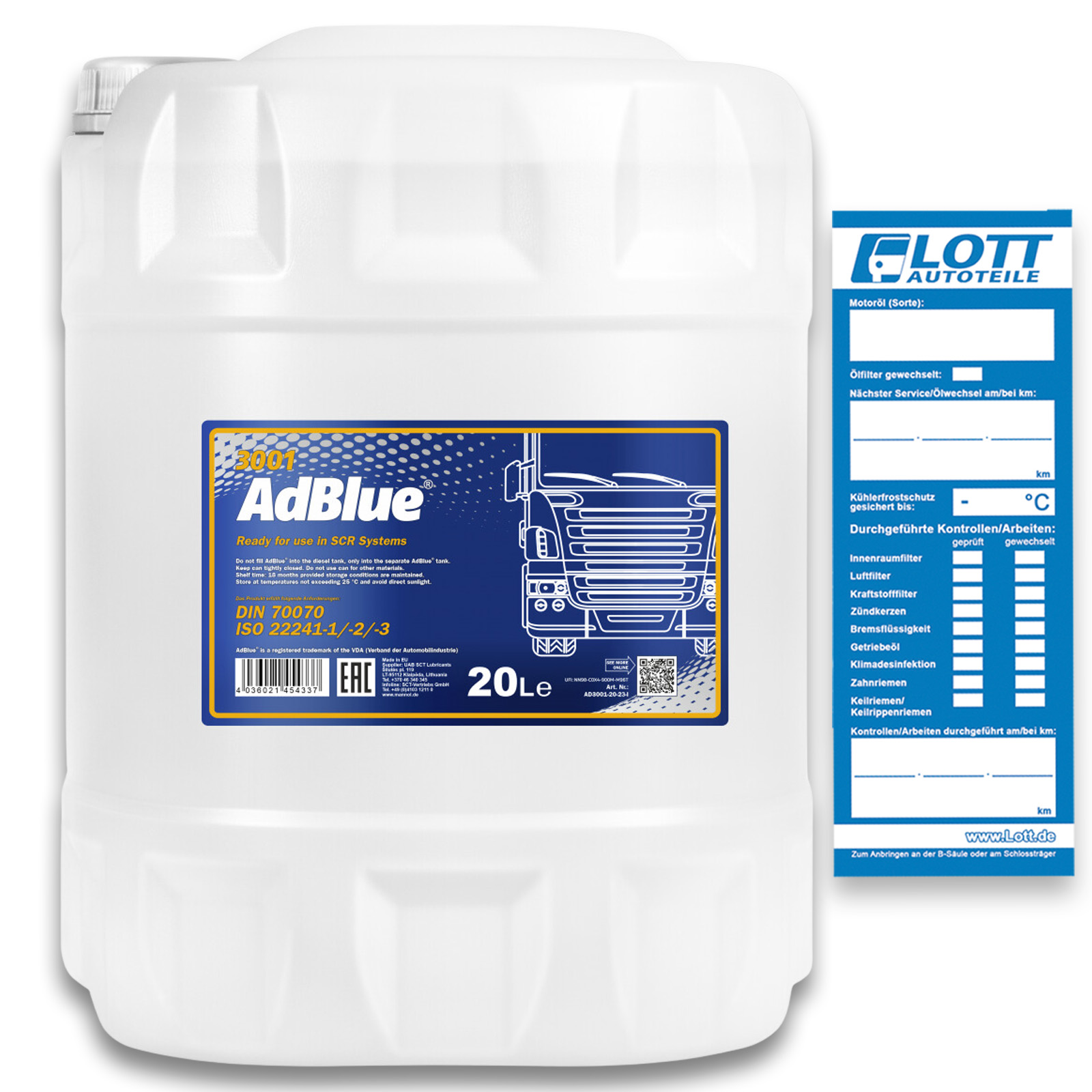 ADBLUE® Abgasreinigung Diesel TDI Additiv Harnstofflösung Ad Blue SCR 20L