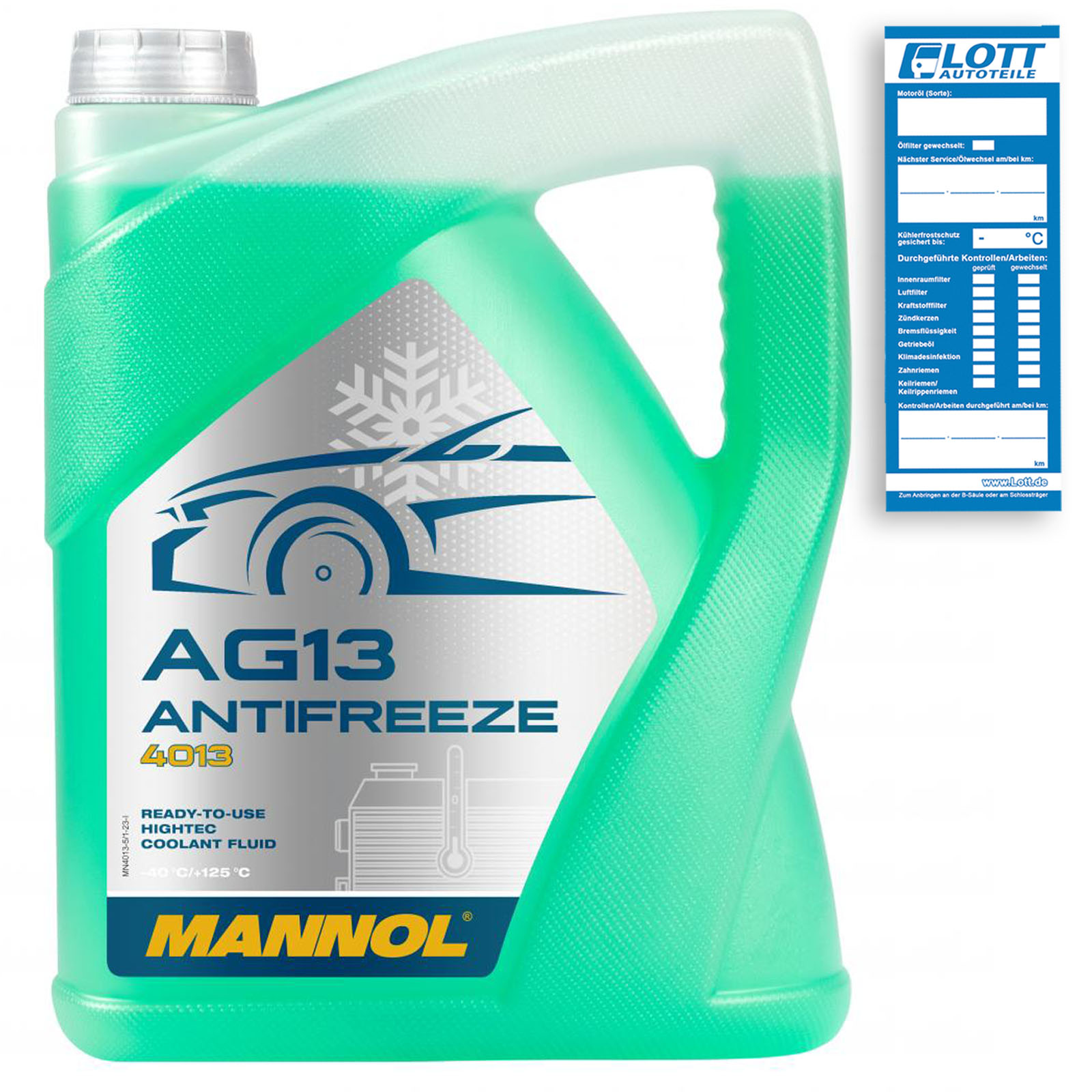 5L Mannol Antifreeze Kühlmittel Kühlerfrostschutz grün AG13 bis -40°C MN4013-5