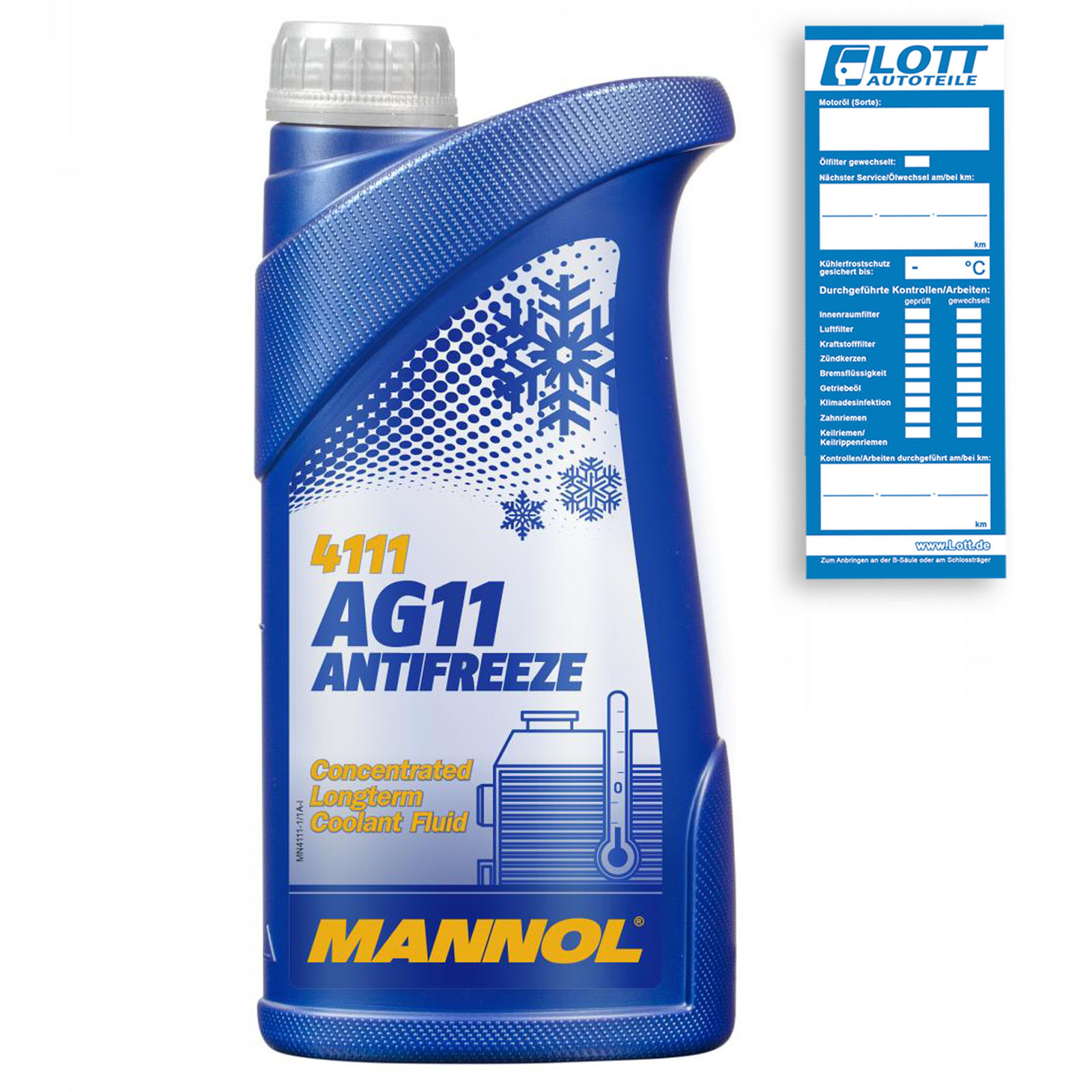 KÜHLERFROSTSCHUTZ MANNOL KÜHLMITTEL Longterm Antifreeze AG11 1 Liter Konzentrat