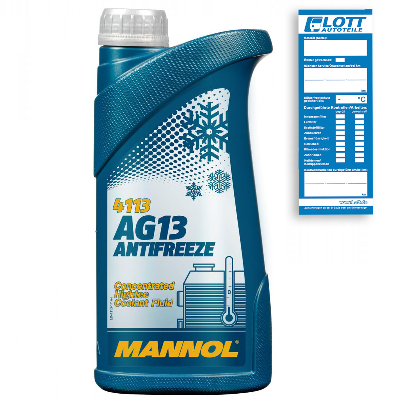 MANNOL Kühlerfrostschutz Konzentrat Hightech Antifreeze AG13 -40° SAE J1034