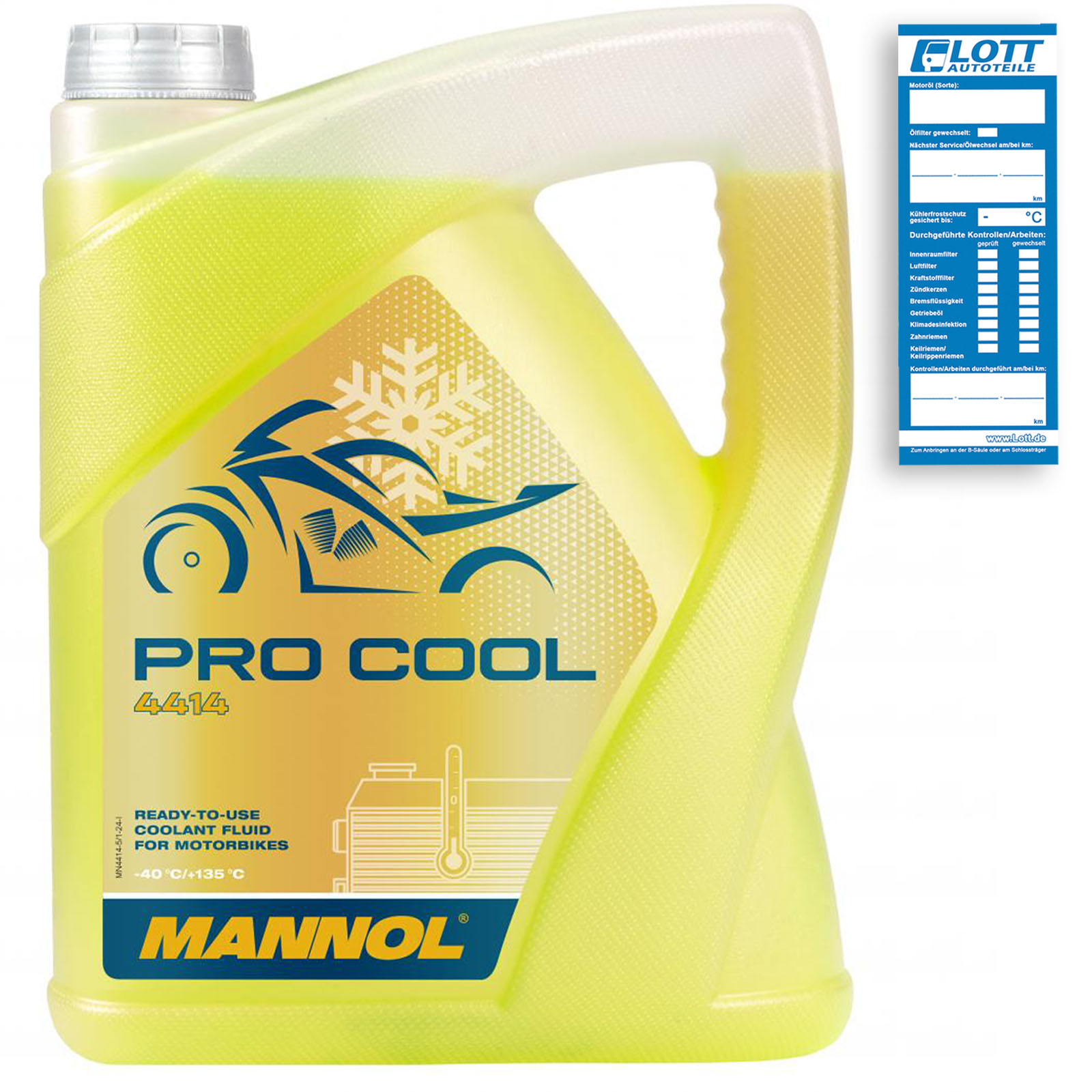 5L Mannol Pro Cool Kühlerfrostschutz -40°С Motorrad Roller