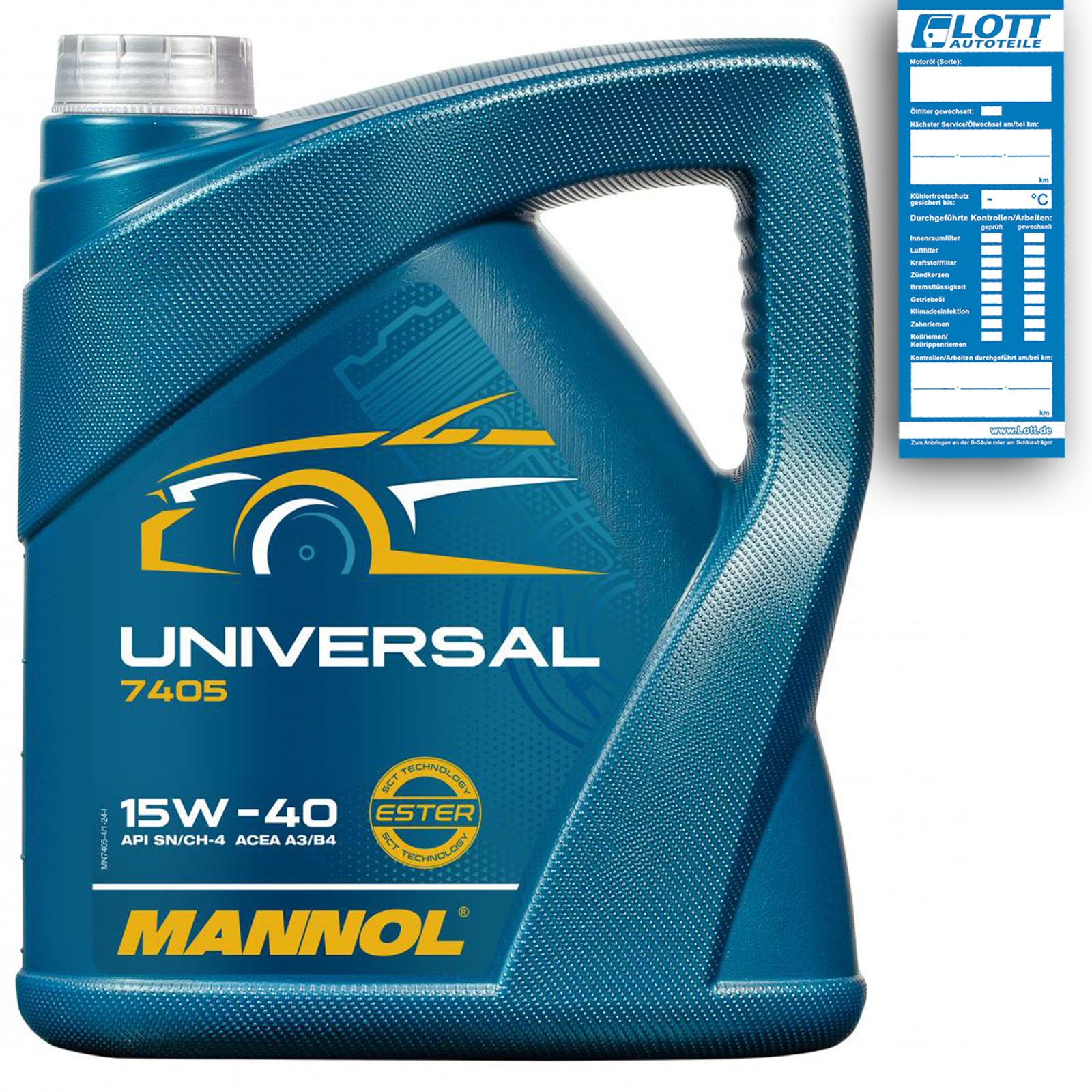 2x 4L Mannol MN7405-4 Motoröl Universal 15W-40 hochwertiges Motorenöl API SG/CD