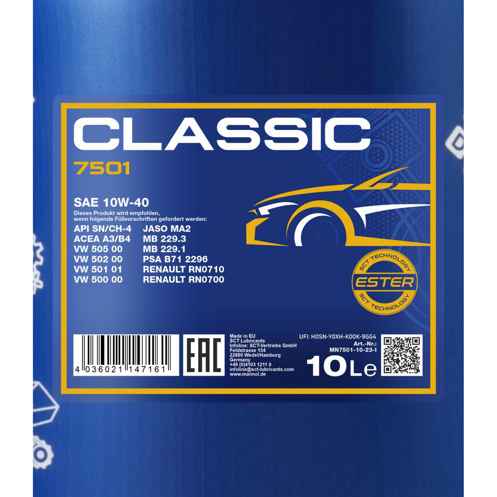 10L Mannol Classic 10W-40