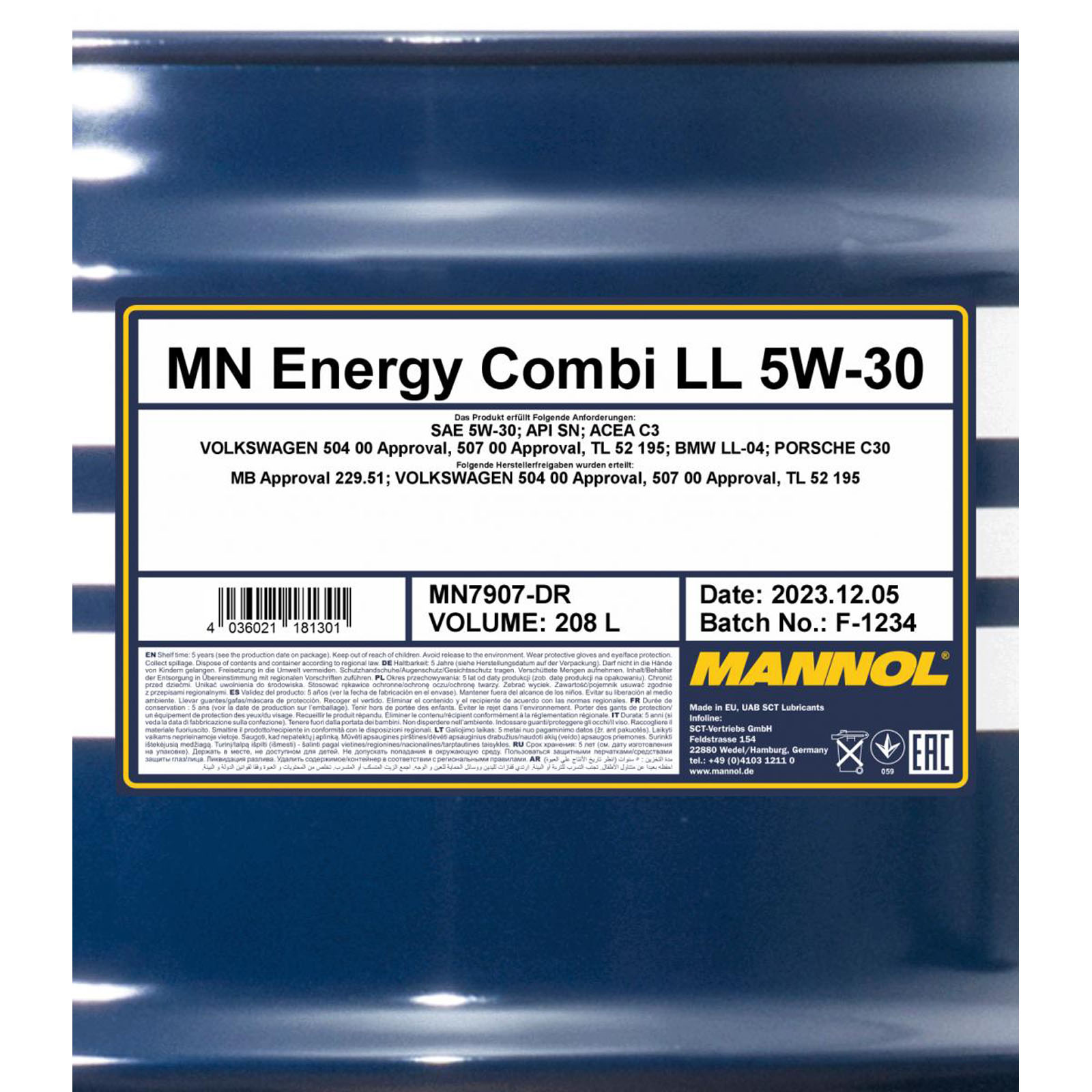 208L Mannol Energy Combi LL 5W-30