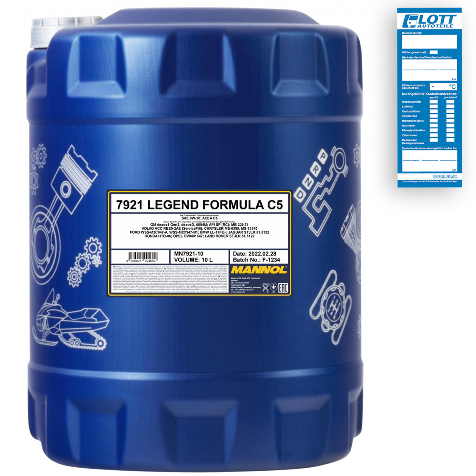 10L Mannol Legend Formula C5 Motoröl 0W-20