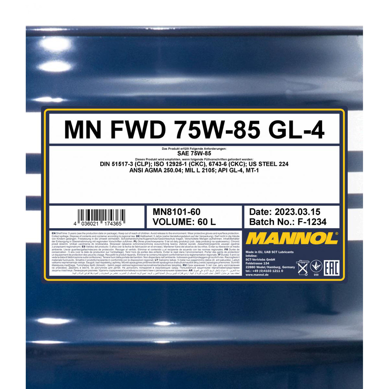 60L Mannol FWD Getriebeöl 75W-85