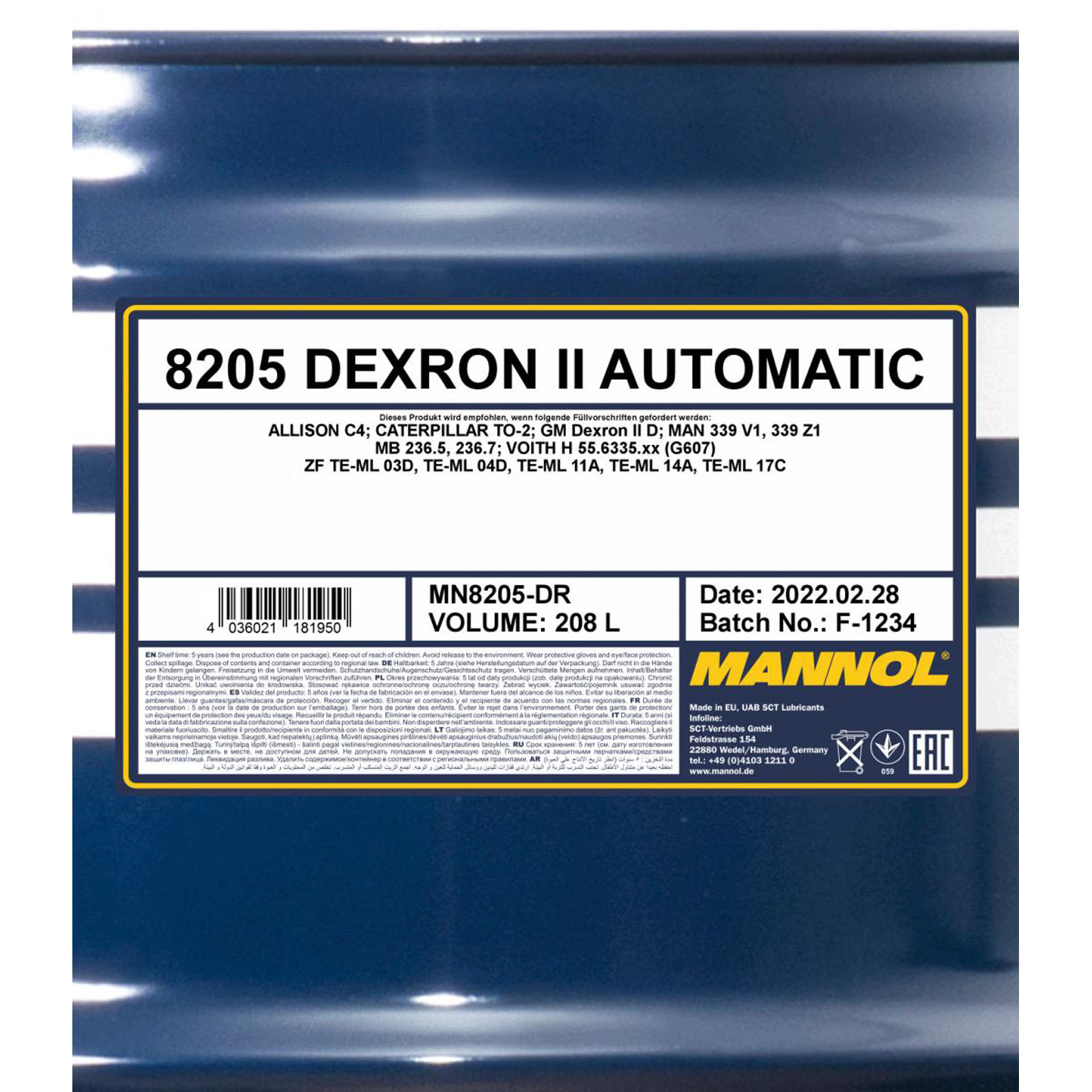 208L Mannol Automatikgetriebeöl Dexron 2