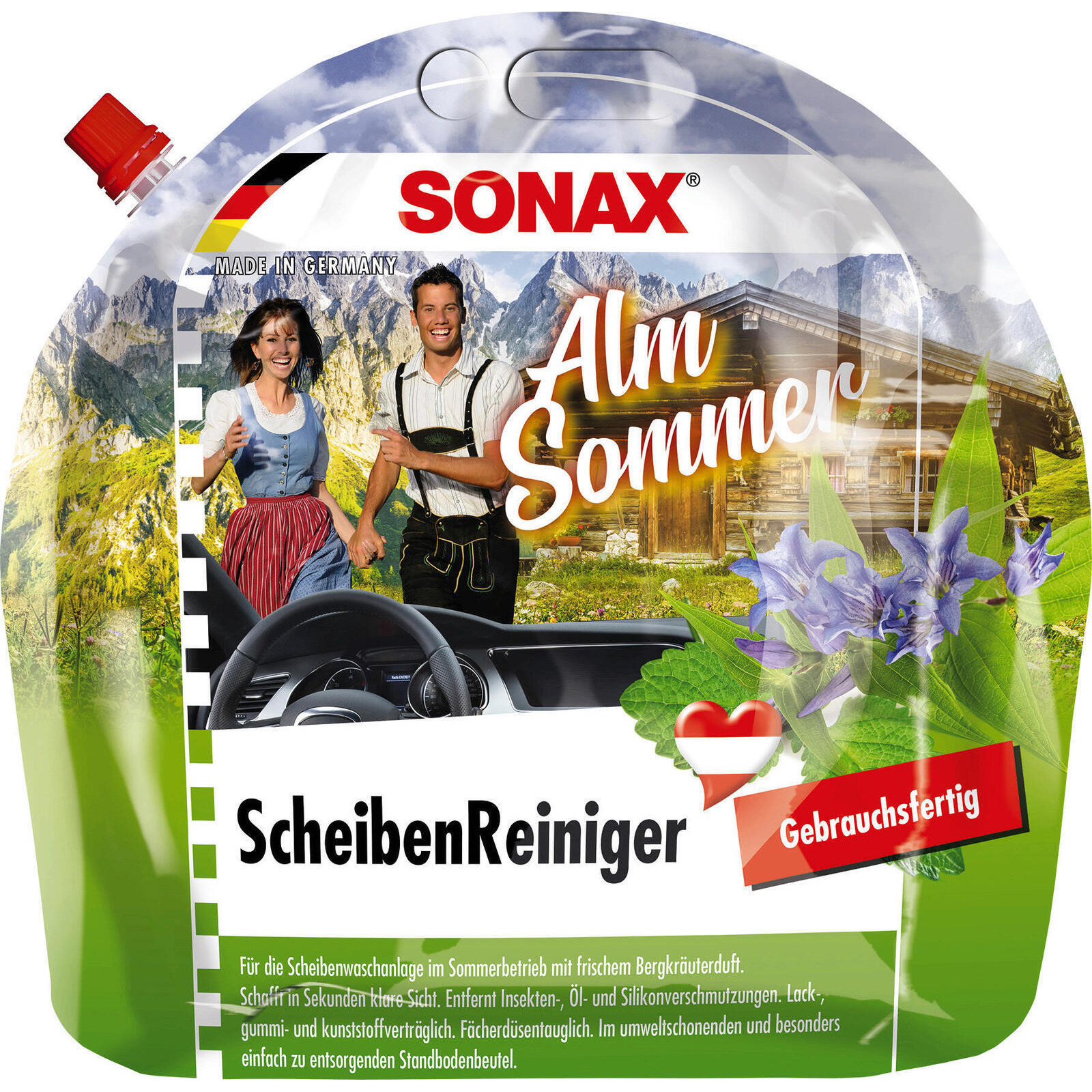 SONAX Reiniger, Scheibenreinigungsanlage ScheibenReiniger gebrauchsfertig AlmSommer