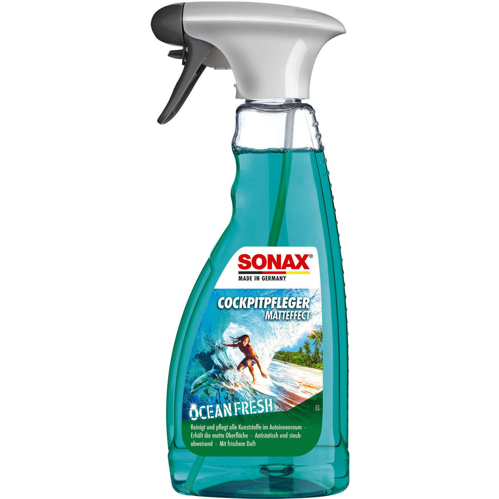 SONAX Synthetic Material Care Products Cockpit Spray Matt Effect Ocean-fresh