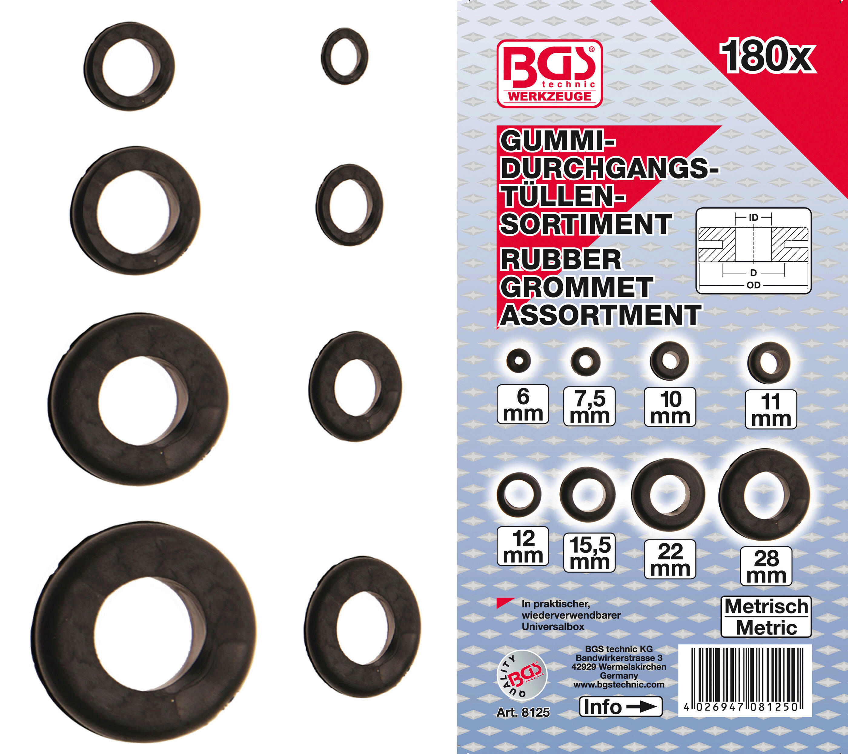 BGS Assortment, cable entry grommets